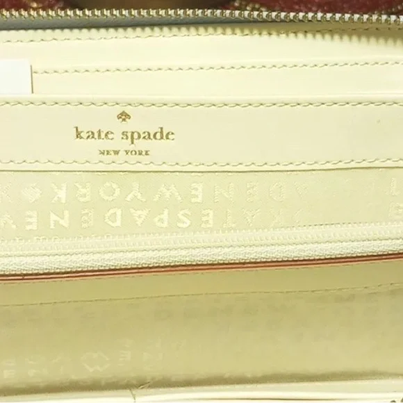 NEW KATE SPADE Zip Around Leather Wallet w/Glitter Box Perfect for Spring!! - Picture 6 of 15